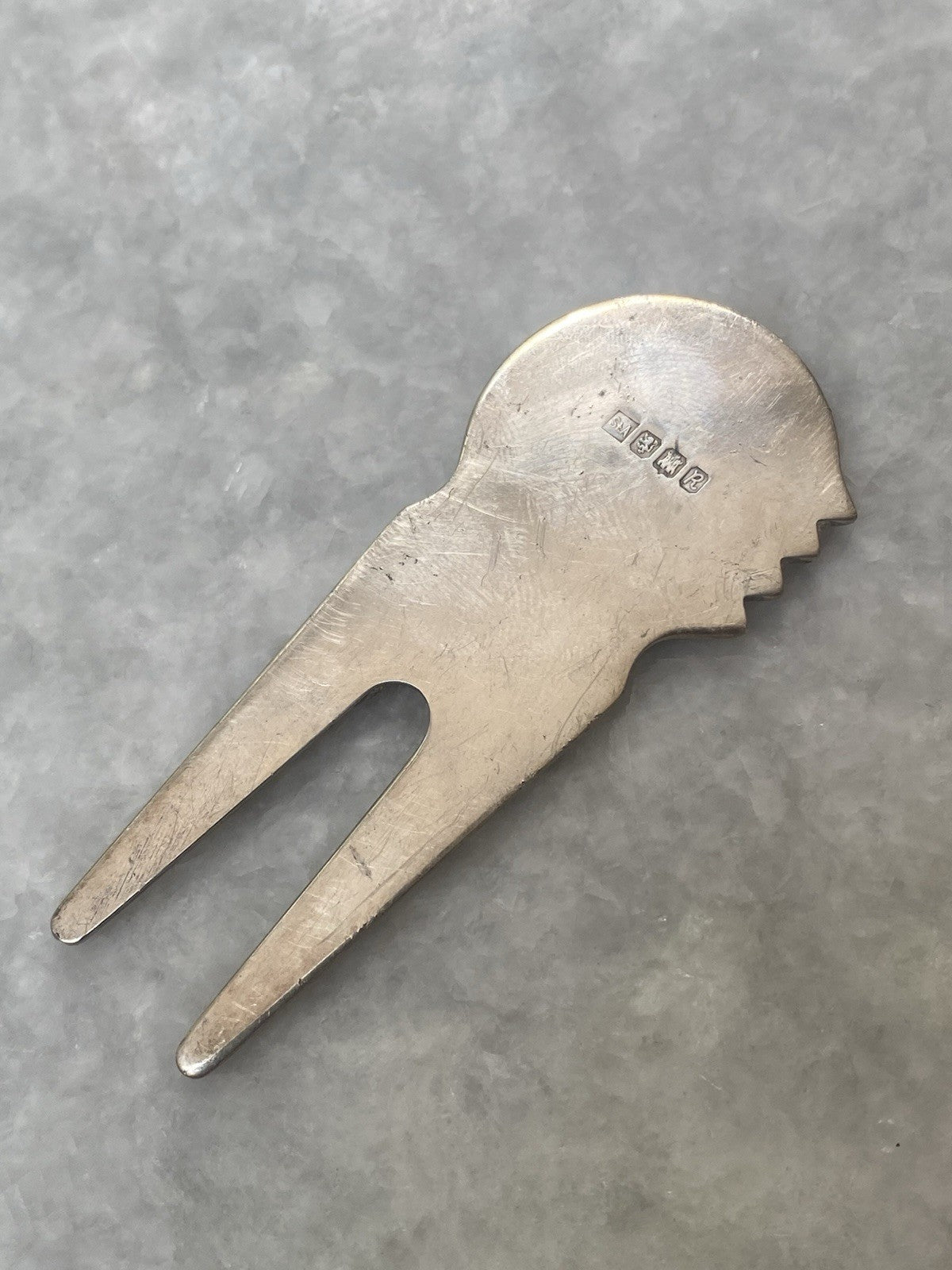 Solid Silver St Andrews Golf Scottish Enamel Pitch Mark Repair Course Hallmarks