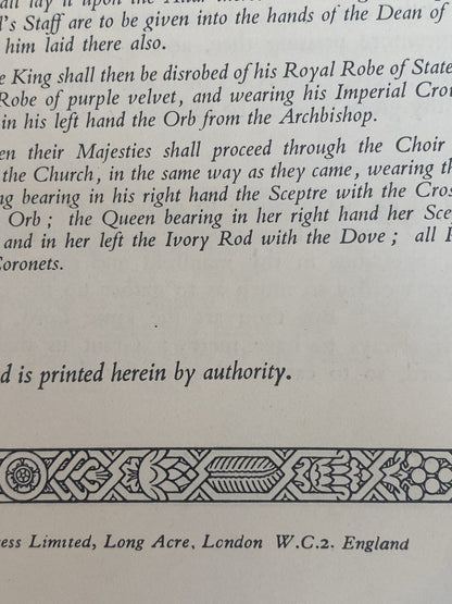 1937 King George VI Queen Elizabeth Mother Coronation Souvenir Royal Programme