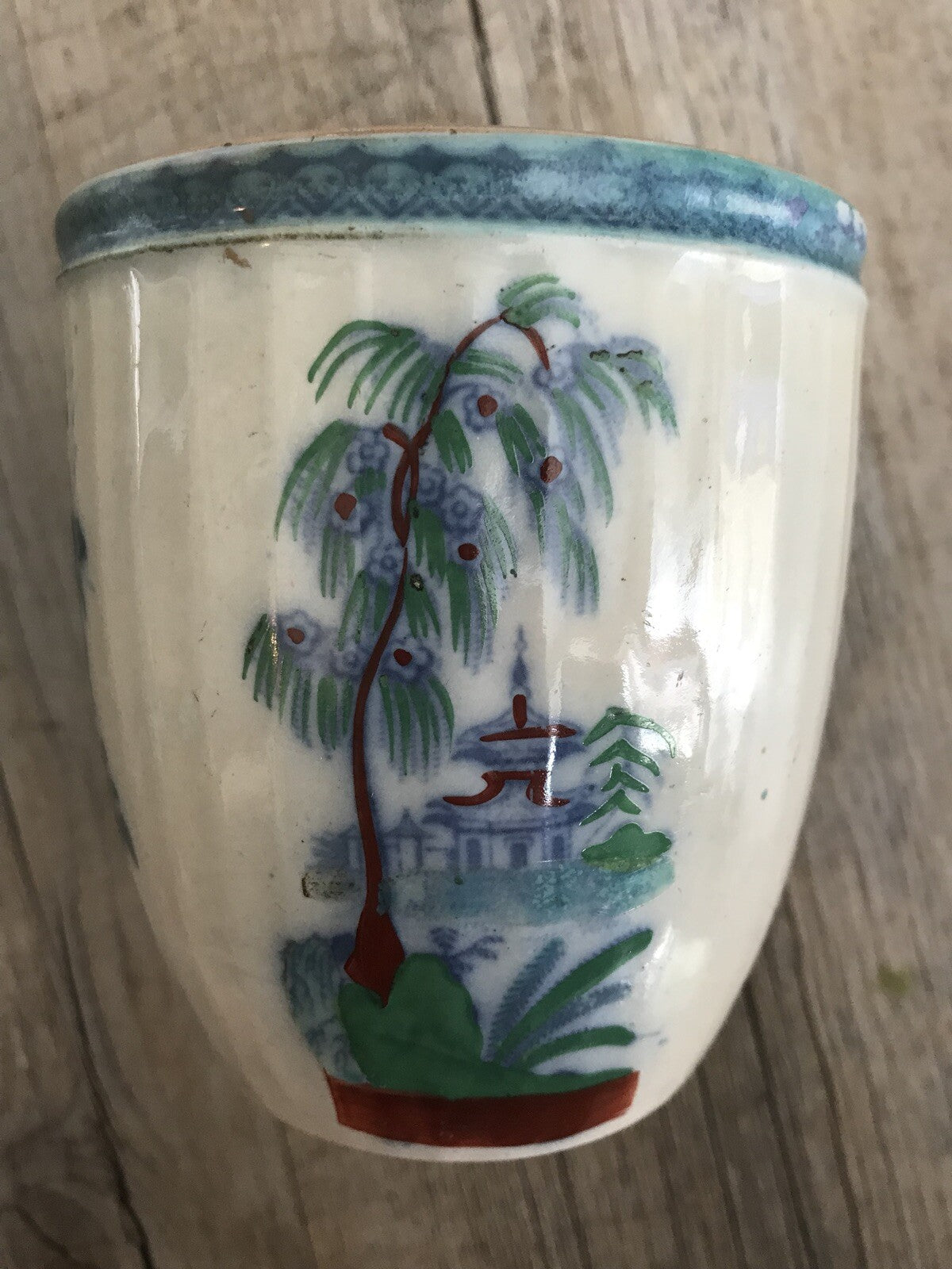 Vintage 19th Century Victorian Floral Small Pot With Lid