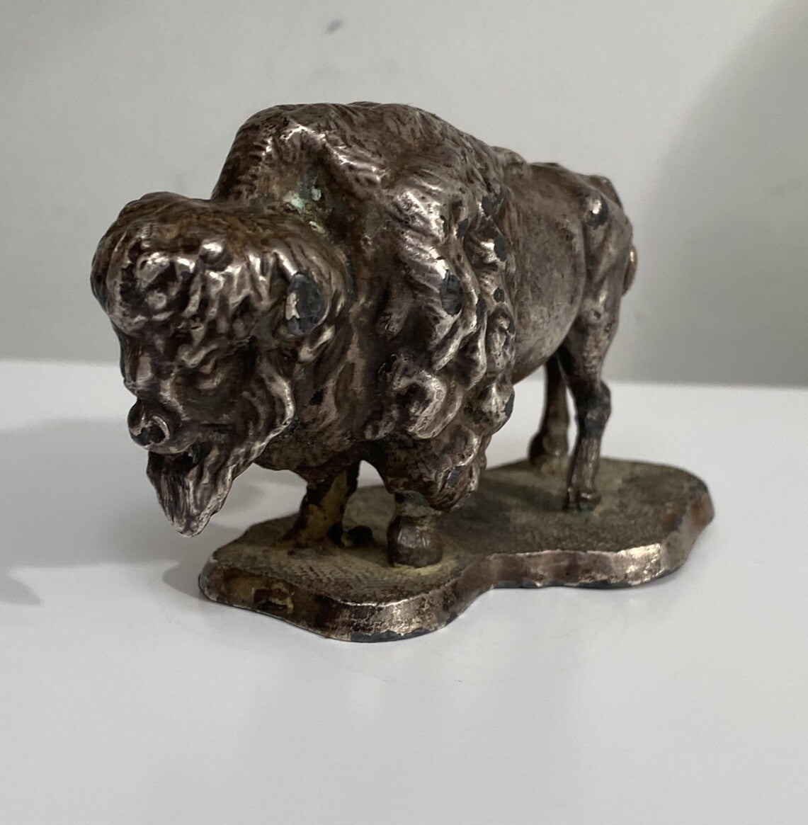 Rare Antique Buffalo Bison Car Hood Ornament Automobilia Bronze? Gas Petroliana