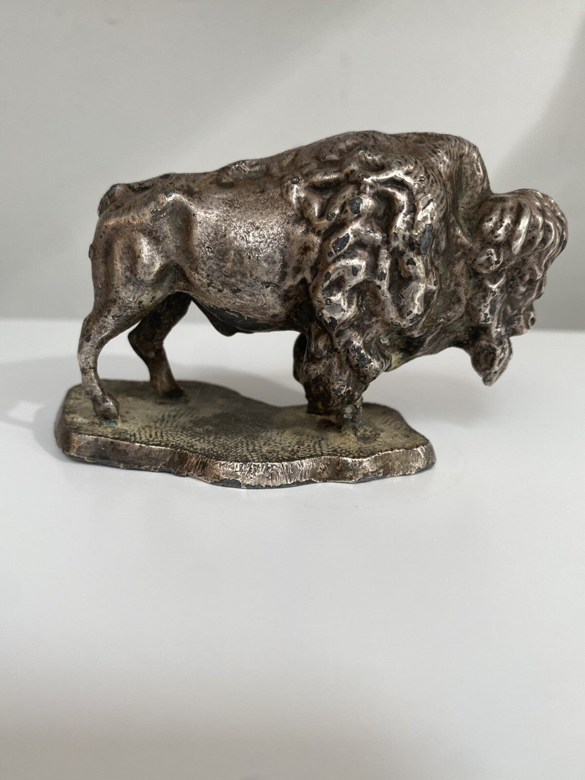 Rare Antique Buffalo Bison Car Hood Ornament Automobilia Bronze? Gas Petroliana