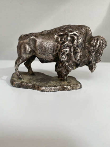 Rare Antique Buffalo Bison Car Hood Ornament Automobilia Bronze? Gas Petroliana