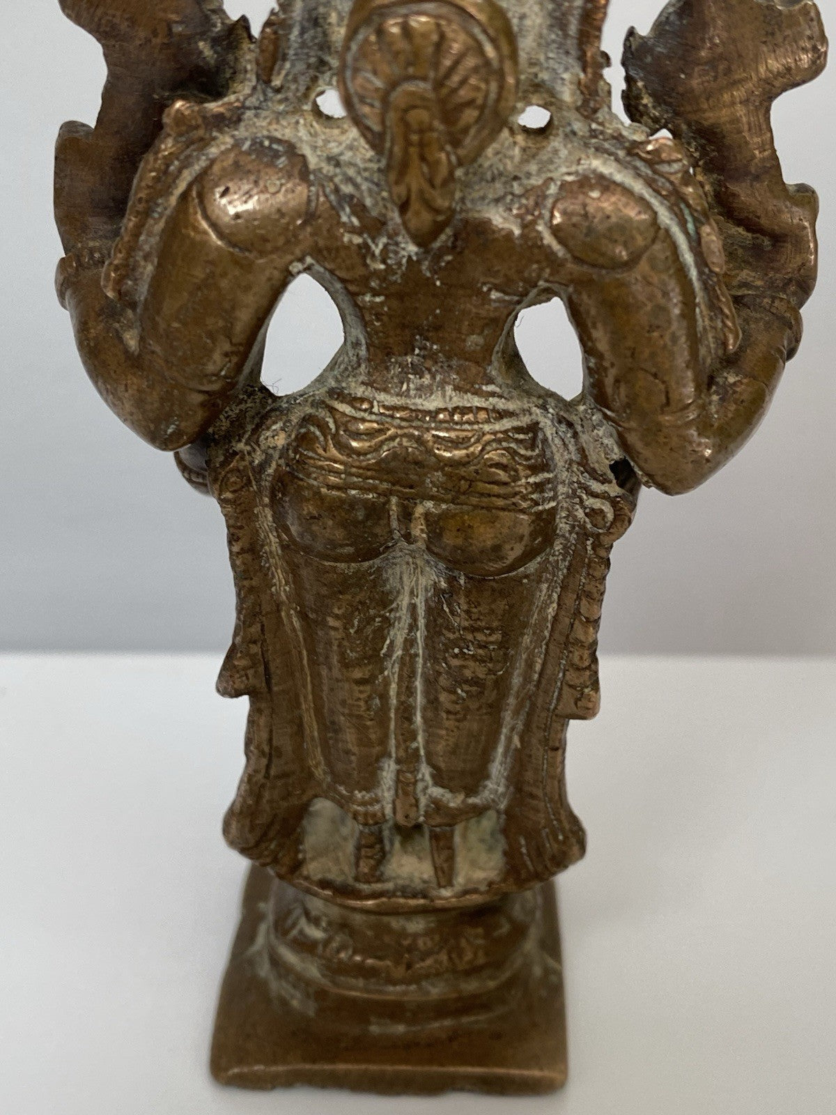 Antique Bronze Statue Vishnu Figure Sculpture 18th/ 19th Century Indian Hindu