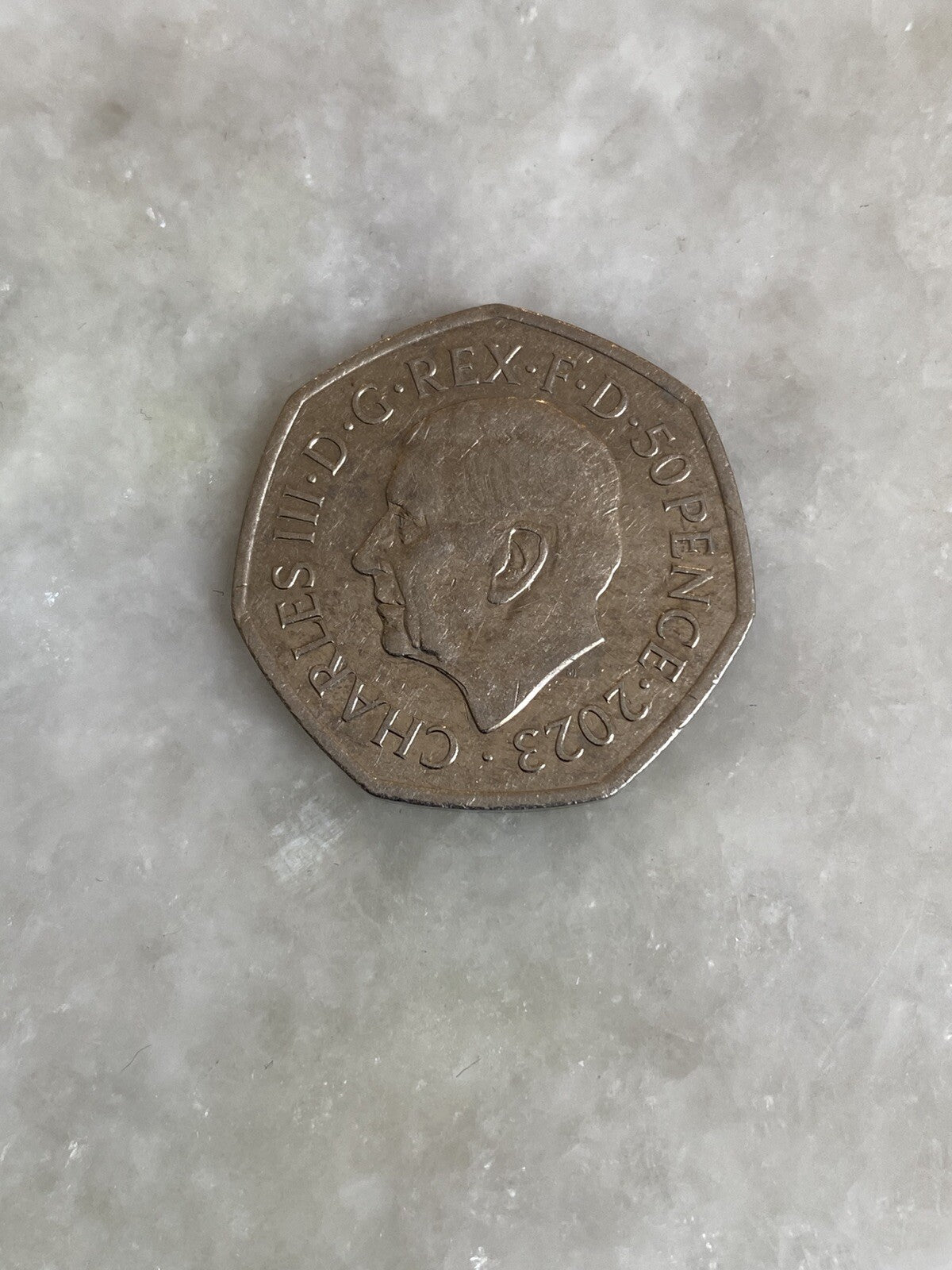 Rare 50p Coin 2023 Uncrowned King Charles III 111  Coronation Fifty Pence Coin
