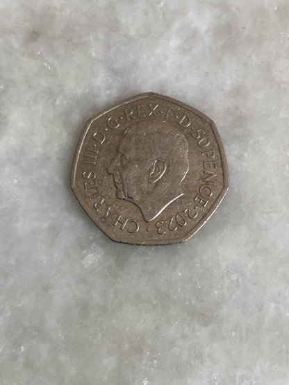 Rare 50p Coin 2023 Uncrowned King Charles III 111  Coronation Fifty Pence Coin