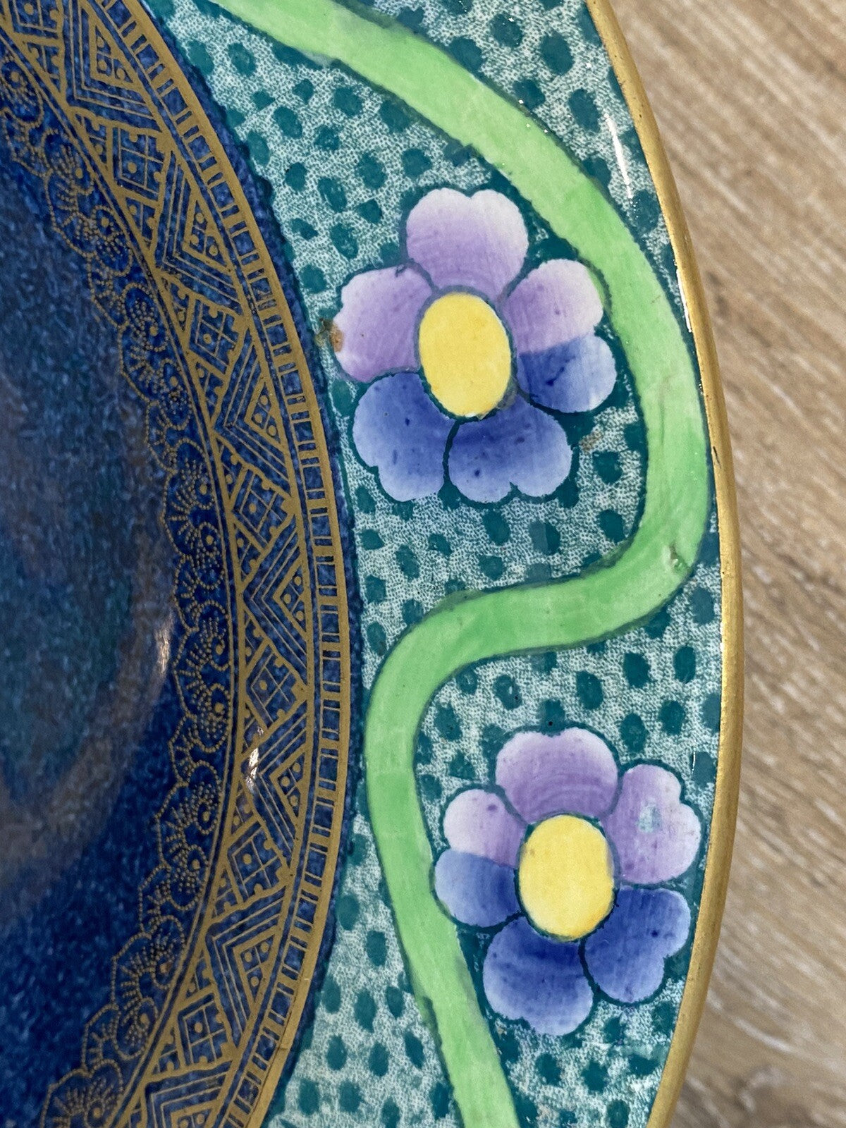 Art Deco Keeling & Co Ltd Losol Ware Bowl Circa 1920 Hand Painted Porcelain