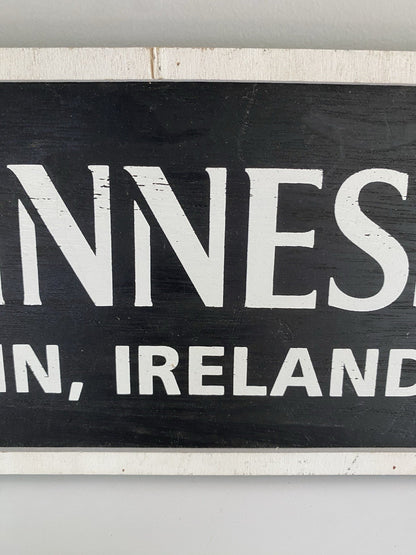 Original Official Guinness Wooden Sign Pint Ireland Irish Not Enamel Brewiana