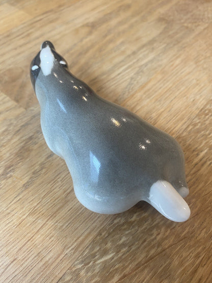 Vintage USSR Lomonosov Badger Ceramic Russian Animal Porcelain Collectables