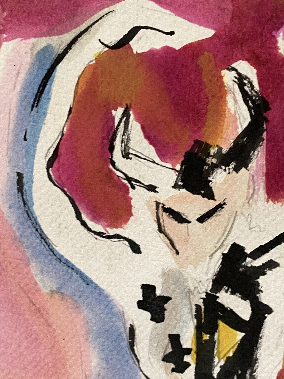 Original Charles Kiffer Painting Gouache Watercolour Poster French Dancing