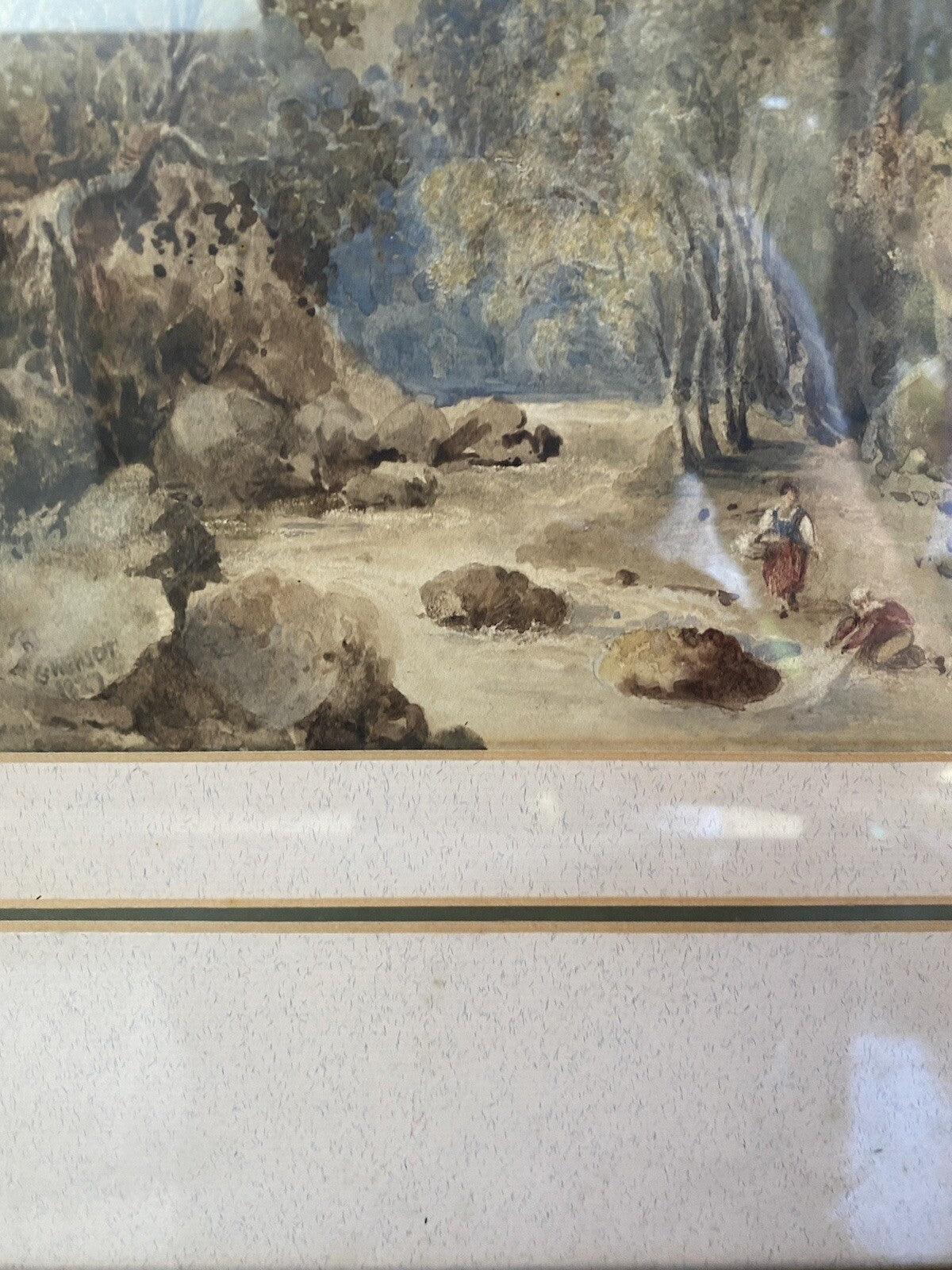 Authentic George Heriot 1827 Watercolour Painting Scottish Highlands Art Georgia