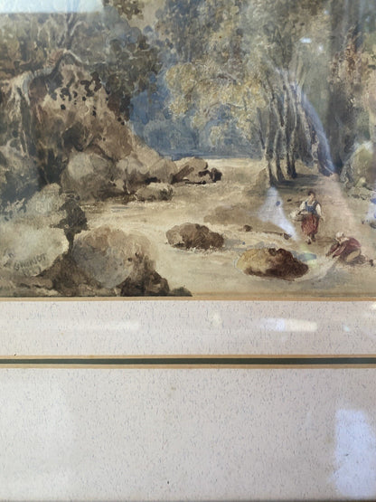 Authentic George Heriot 1827 Watercolour Painting Scottish Highlands Art Georgia