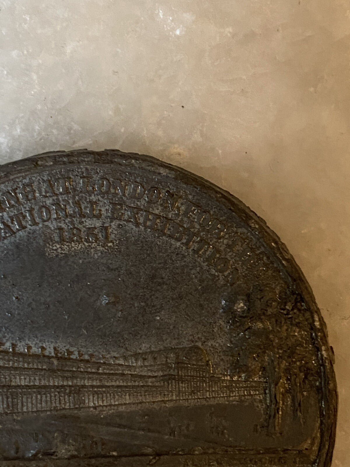 Antique 1851 Great Exhibition Queen Victoria Albert Medal Coin Crystal Palace
