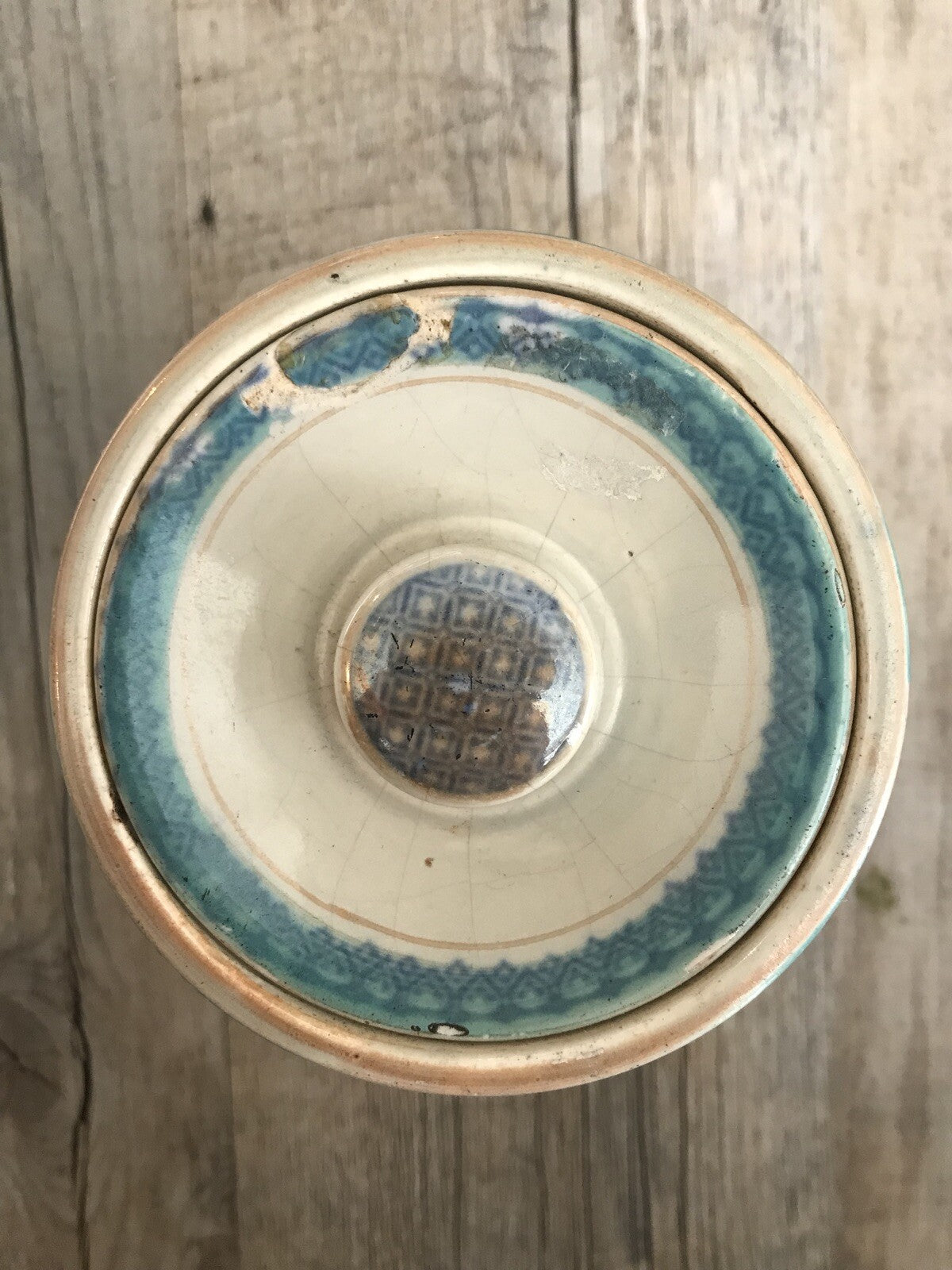 Vintage 19th Century Victorian Floral Small Pot With Lid