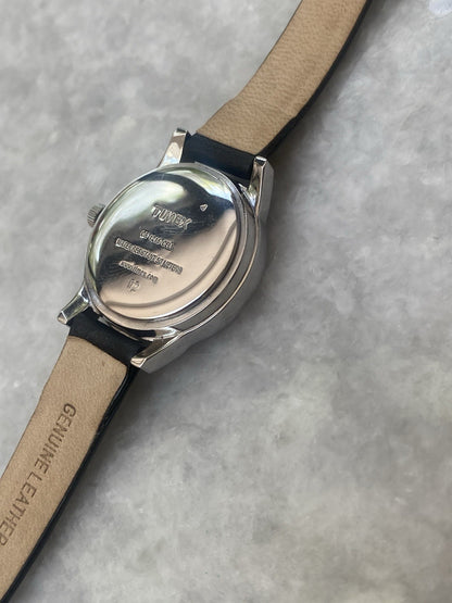 New Timex Watch Ladies Indiglo Black Leather Strap Quartz Water Resistant 5 ATM