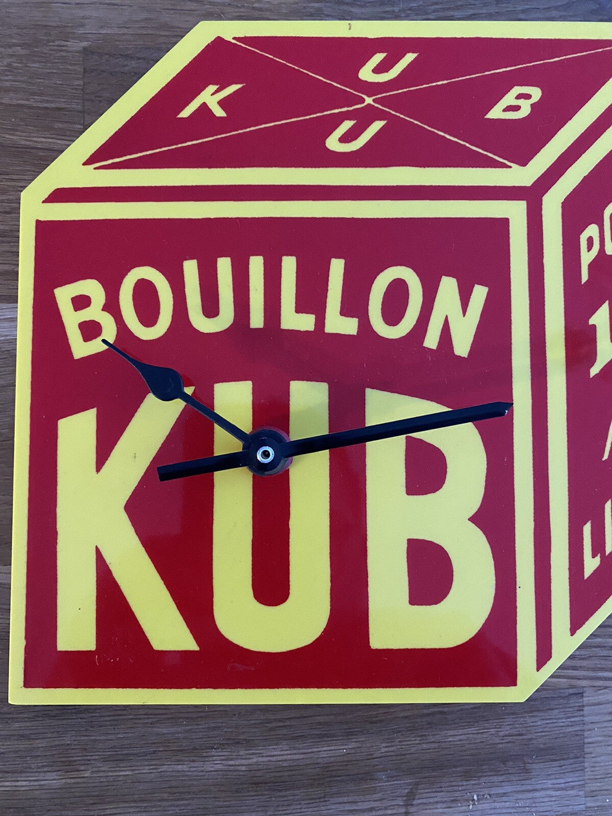 Original Vintage Kub Bouillon Stock Cubes Advertising Clock French
