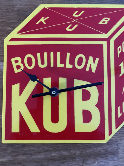 Original Vintage Kub Bouillon Stock Cubes Advertising Clock French