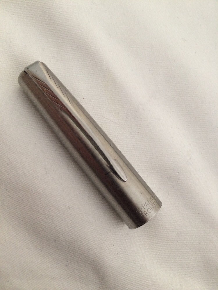 Vintage Parker Frontier Ball Point Pen Silver Chrome