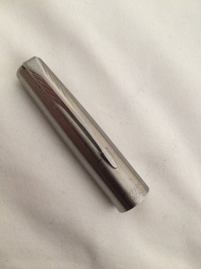 Vintage Parker Frontier Ball Point Pen Silver Chrome