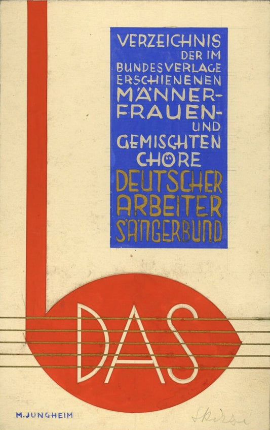 Original Vintage Hand Painted Poster Maquette Design Michael Jungheim Art Deco
