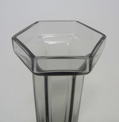 Original Wedgewood BRUTUS Hexagonal Vase Midnight Grey by Frank Thrower Vintage