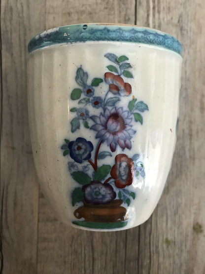 Vintage 19th Century Victorian Floral Small Pot With Lid