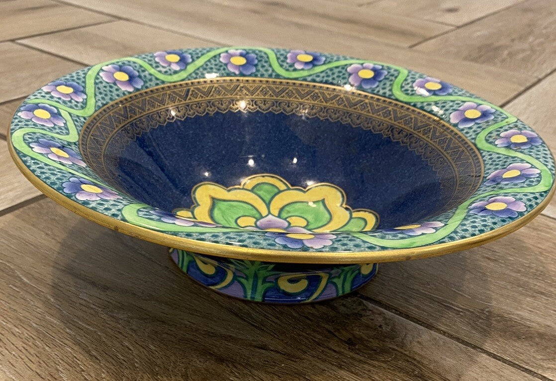 Art Deco Keeling & Co Ltd Losol Ware Bowl Circa 1920 Hand Painted Porcelain