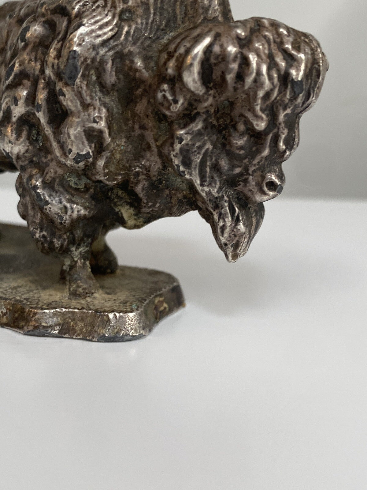 Rare Antique Buffalo Bison Car Hood Ornament Automobilia Bronze? Gas Petroliana