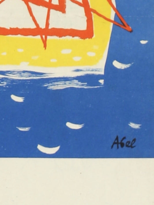 Original Vintage 1957 Travel Advertising Tourism Poster Paris Cote D’Azur France