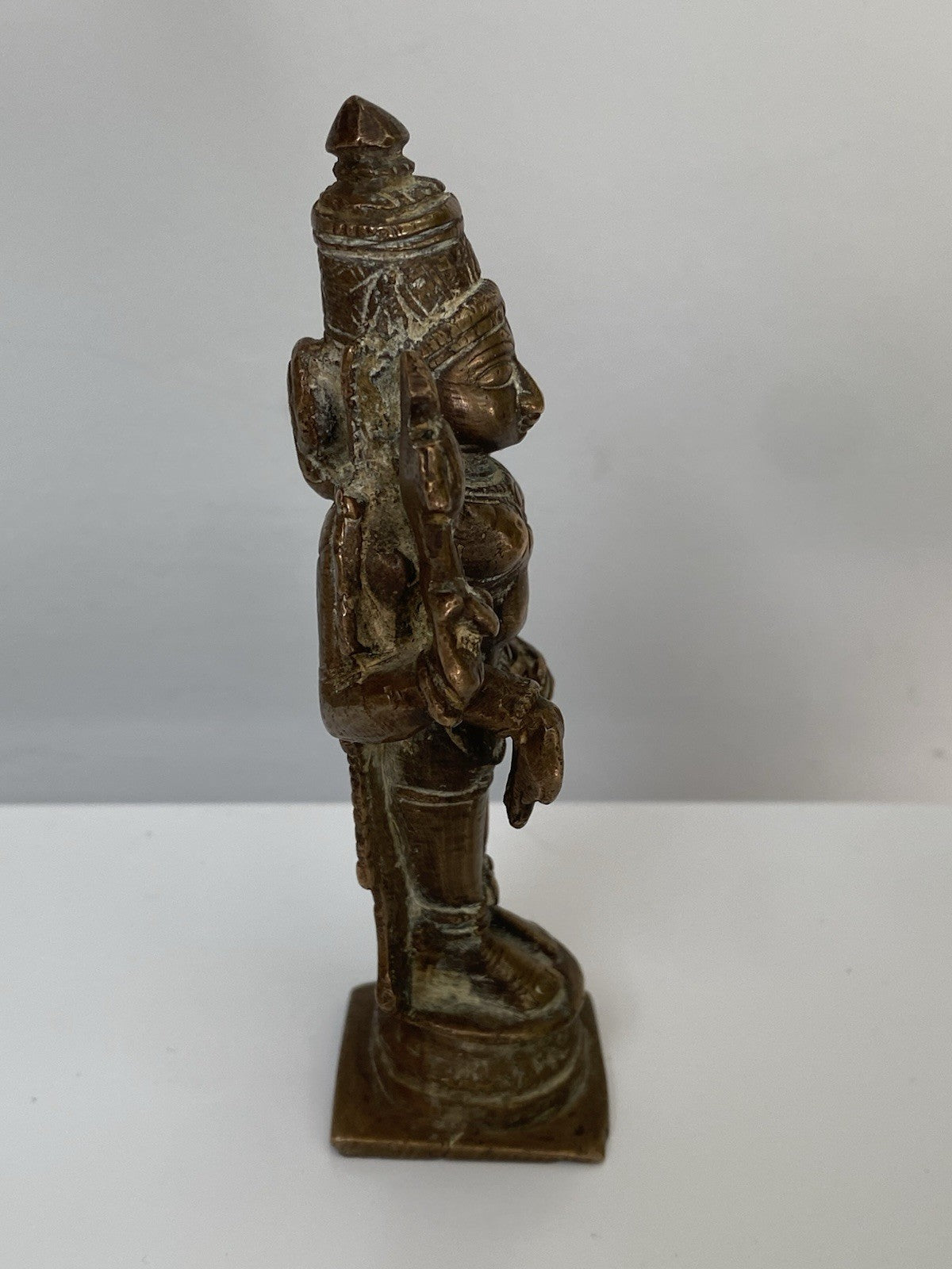Antique Bronze Statue Vishnu Figure Sculpture 18th/ 19th Century Indian Hindu