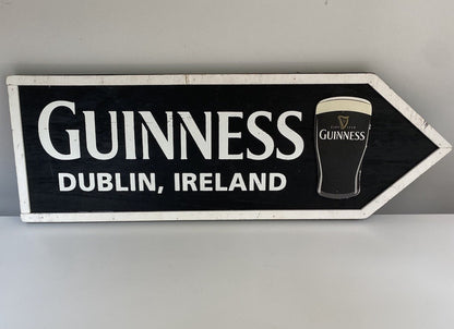 Original Official Guinness Wooden Sign Pint Ireland Irish Not Enamel Brewiana