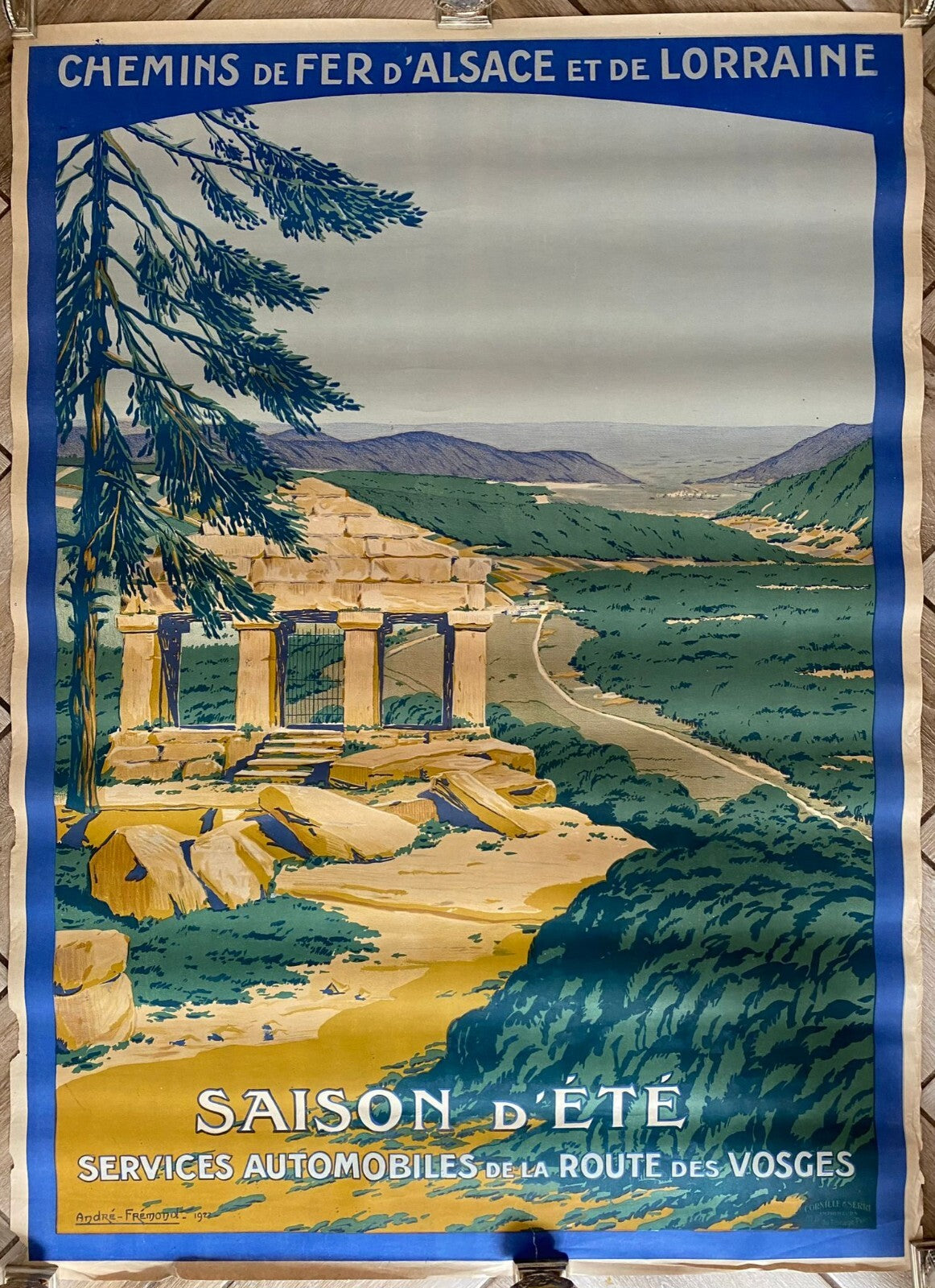 Rare Orig Art Deco Vintage French Travel Tourism Chemin Fer Railway Fremond PLM