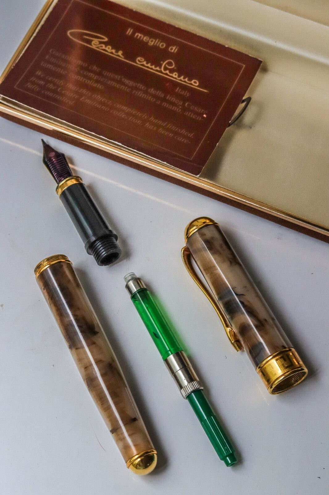 Vintage Cesare Emiliano Italian Collectible Fountain Pen Stylo Fullfederhalter