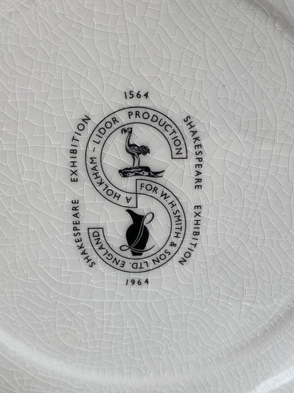 Vintage Shakespeare Exhibition Plate 1964 Holkham-Lidor W H Smith Playwright