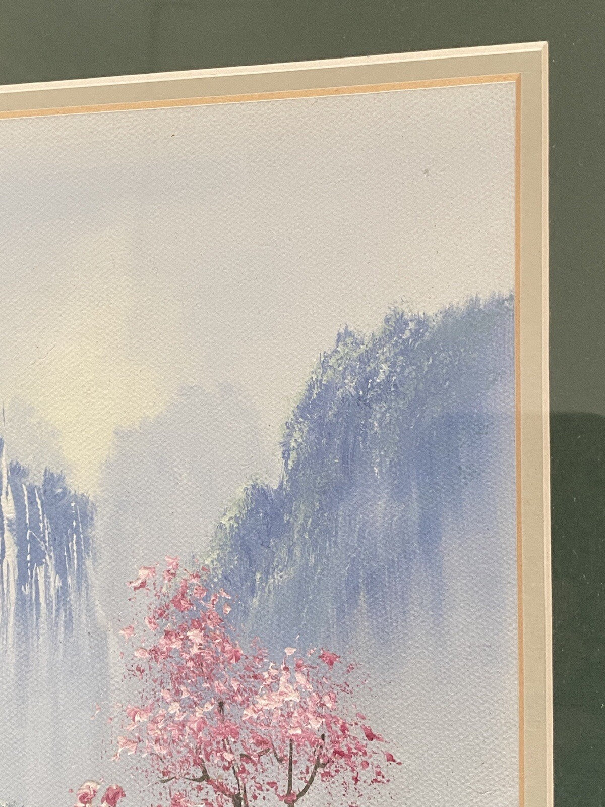 Vintage Chinese Landscape Oil Painting Huangshan Mountains 20th Century Asian