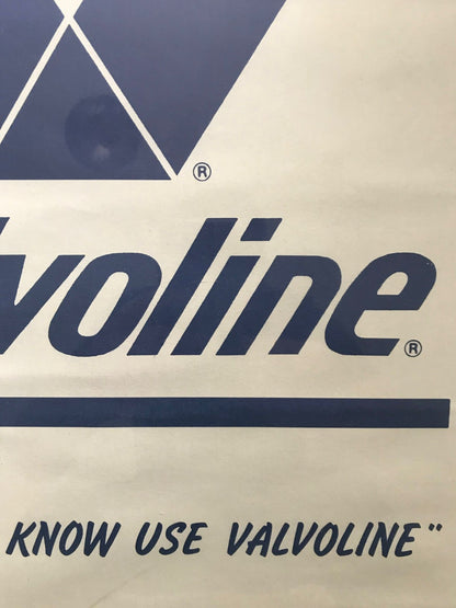 Original Vintage Valvoline Motor Oil Advertising Poster Automoblia Petrolana