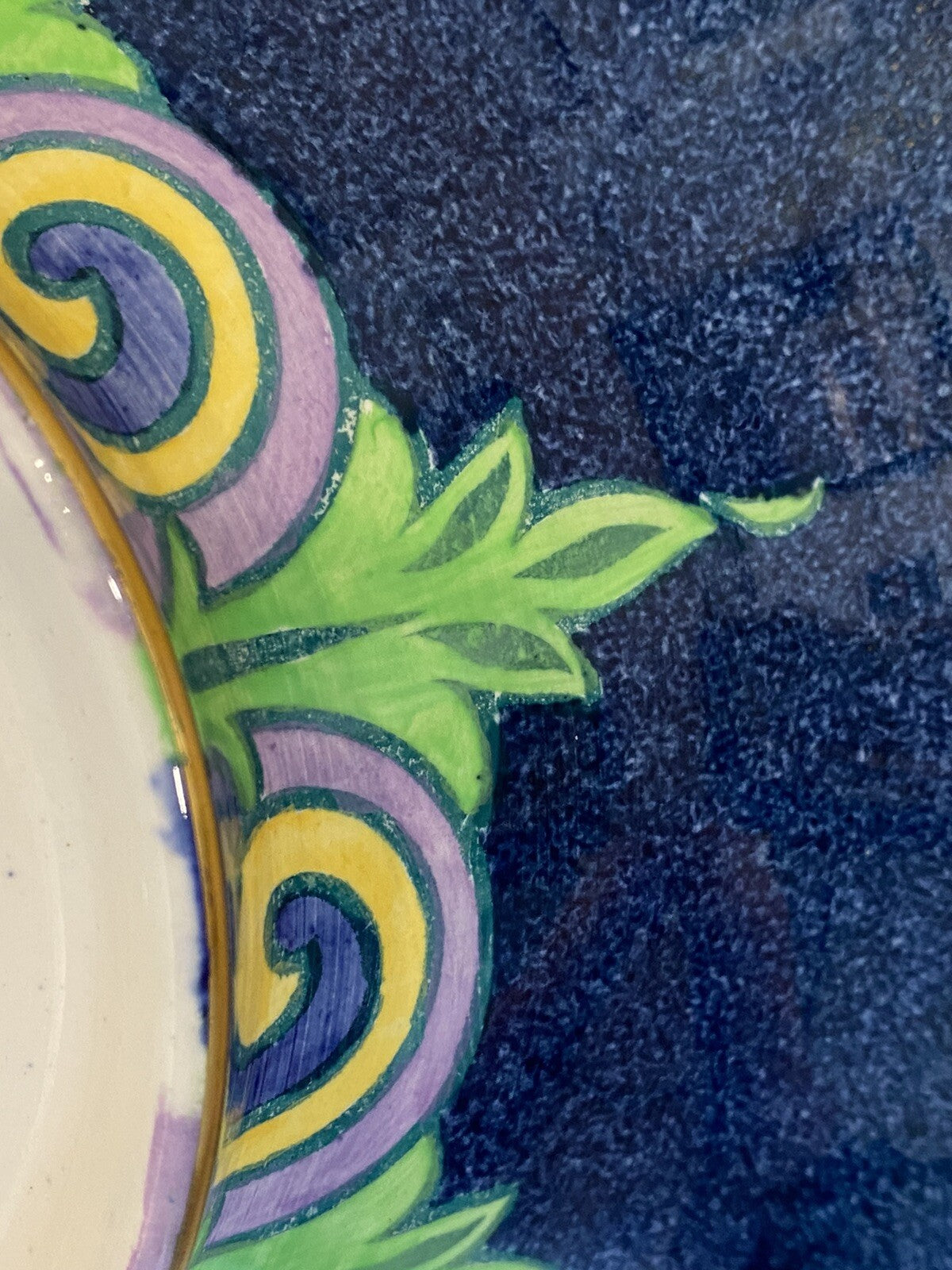 Art Deco Keeling & Co Ltd Losol Ware Bowl Circa 1920 Hand Painted Porcelain