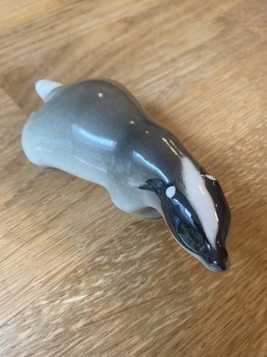 Vintage USSR Lomonosov Badger Ceramic Russian Animal Porcelain Collectables