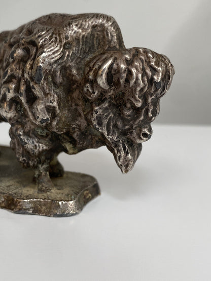 Rare Antique Buffalo Bison Car Hood Ornament Automobilia Bronze? Gas Petroliana