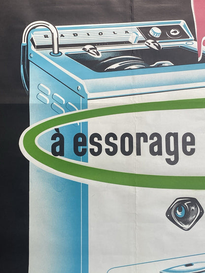 Orig Vintage Radiola French MidCentury Rene Ravo Advertising Affiche Plakat