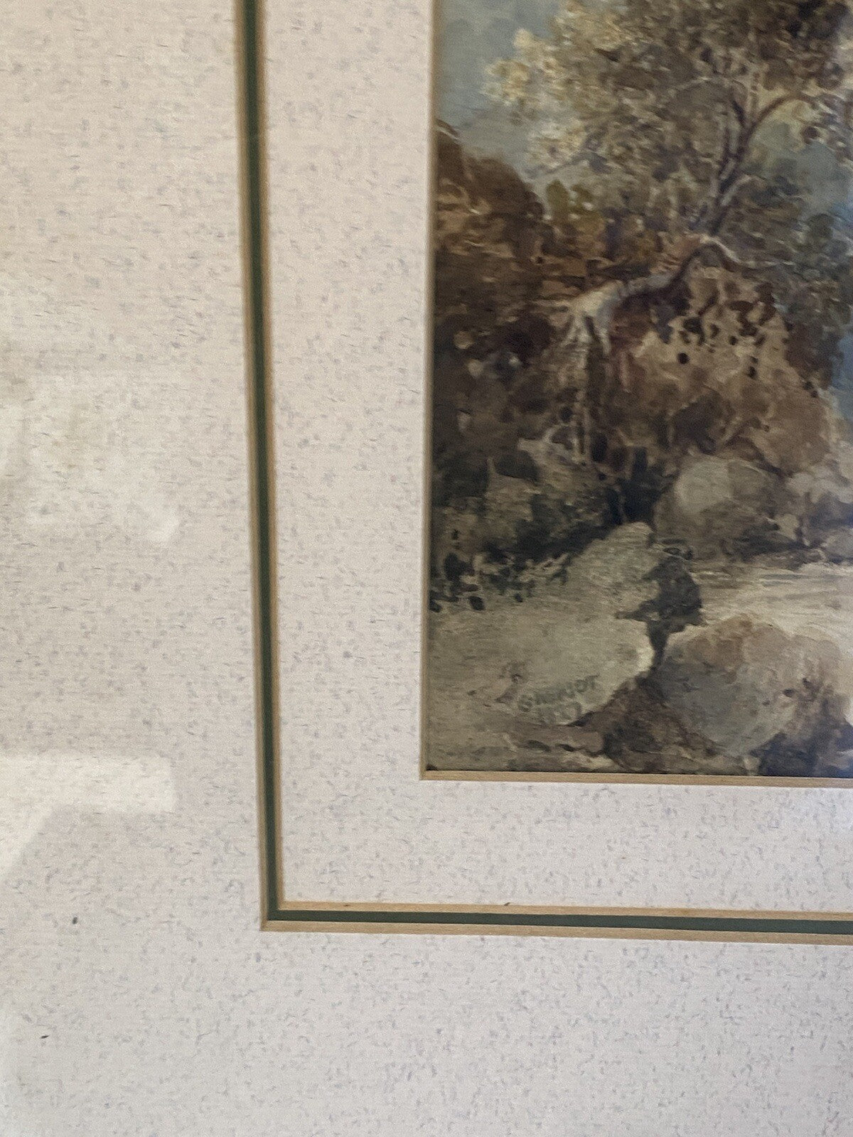 Authentic George Heriot 1827 Watercolour Painting Scottish Highlands Art Georgia