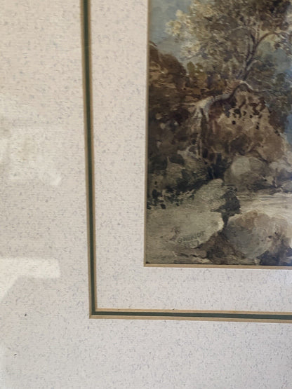 Authentic George Heriot 1827 Watercolour Painting Scottish Highlands Art Georgia