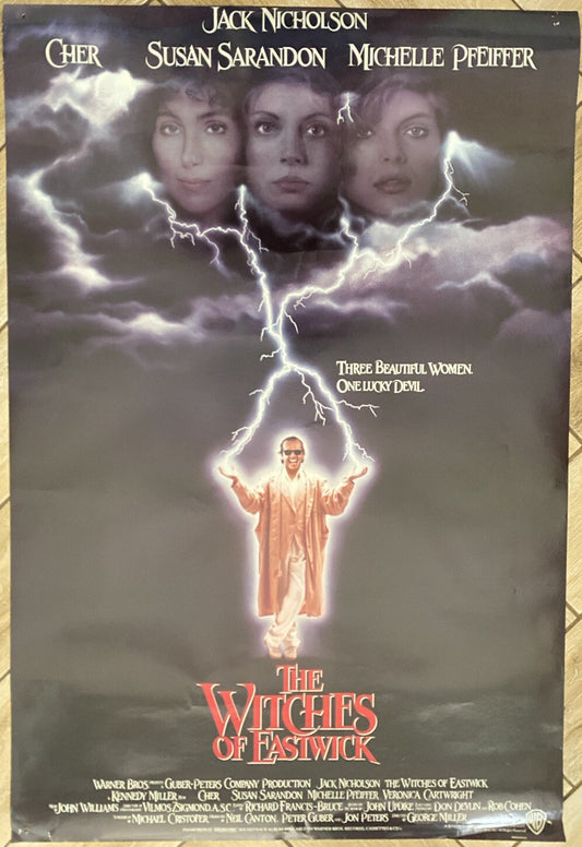 Original The Witches of Eastwick (1987) One Sheet Poster Cher Jack Nicolson
