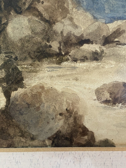 Authentic George Heriot 1827 Watercolour Painting Scottish Highlands Art Georgia