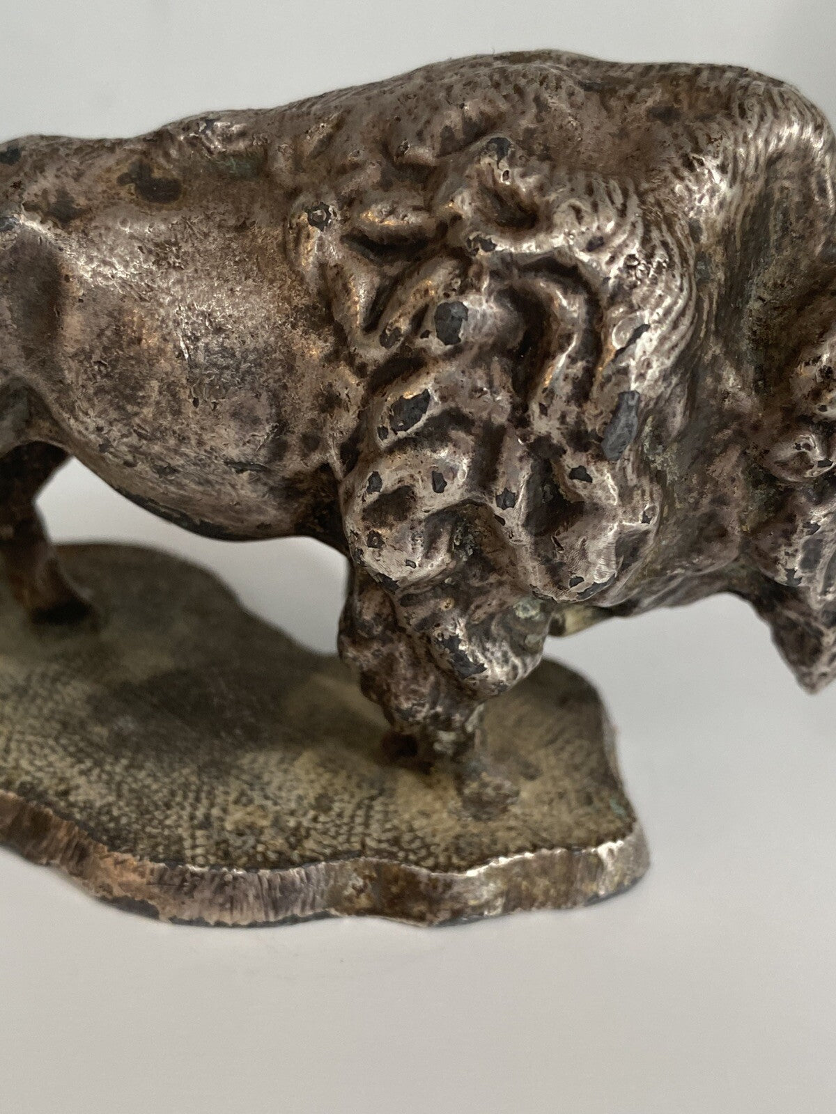 Rare Antique Buffalo Bison Car Hood Ornament Automobilia Bronze? Gas Petroliana