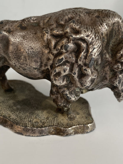 Rare Antique Buffalo Bison Car Hood Ornament Automobilia Bronze? Gas Petroliana