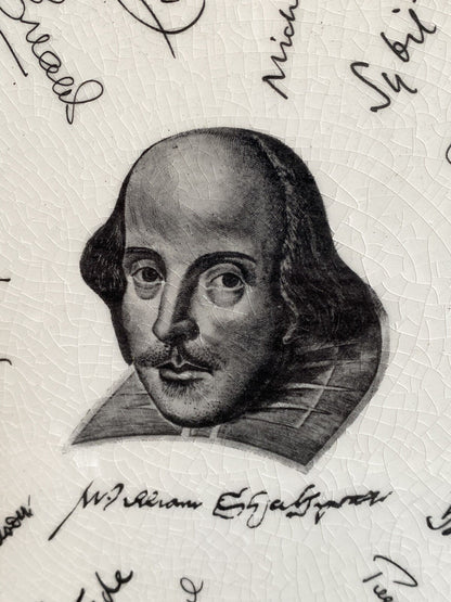 Vintage Shakespeare Exhibition Plate 1964 Holkham-Lidor W H Smith Playwright