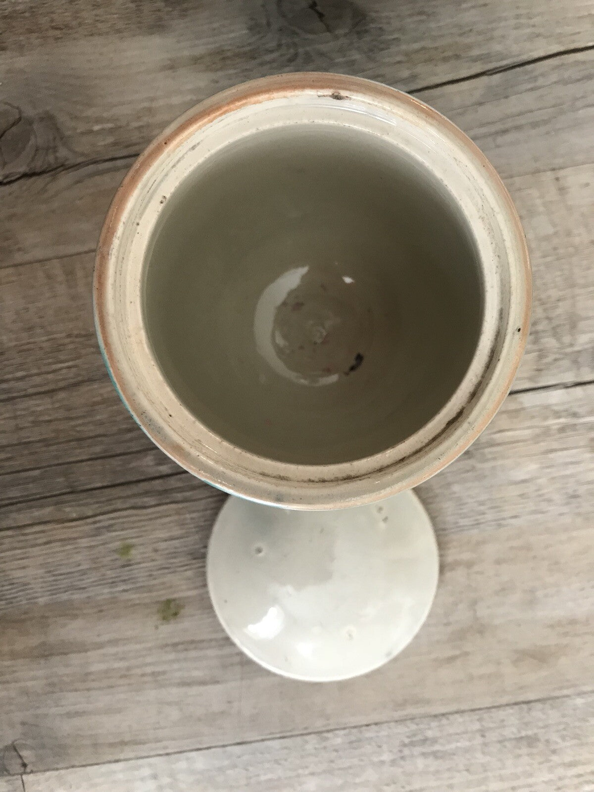 Vintage 19th Century Victorian Floral Small Pot With Lid