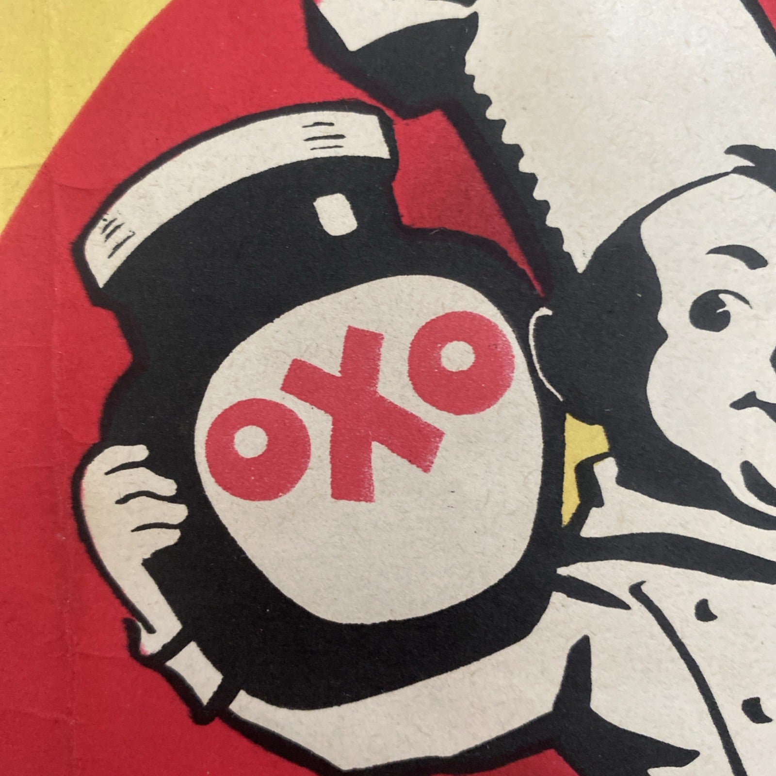 Original Rare Antique Vtg OXO Cube Advertising Poster Art Deco Sign Cookery Retr