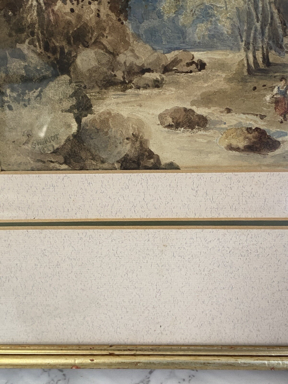 Authentic George Heriot 1827 Watercolour Painting Scottish Highlands Art Georgia