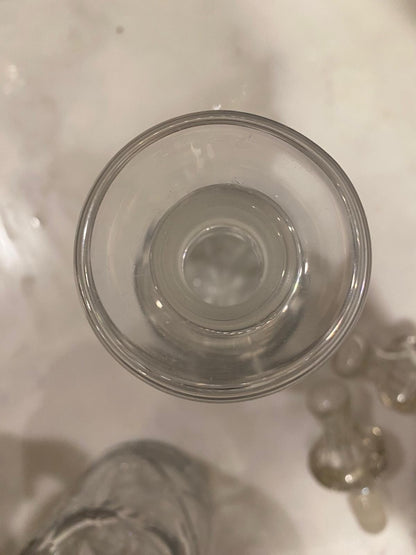 Rare Antique Pair Decanters C 1840 19th Cen Crystal Cut Glass Mallet Christmas
